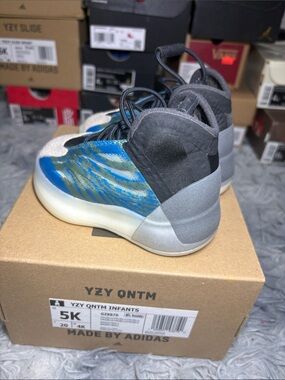 adidas Kids Blue/Gray YZY QNTM Infant Sneakers